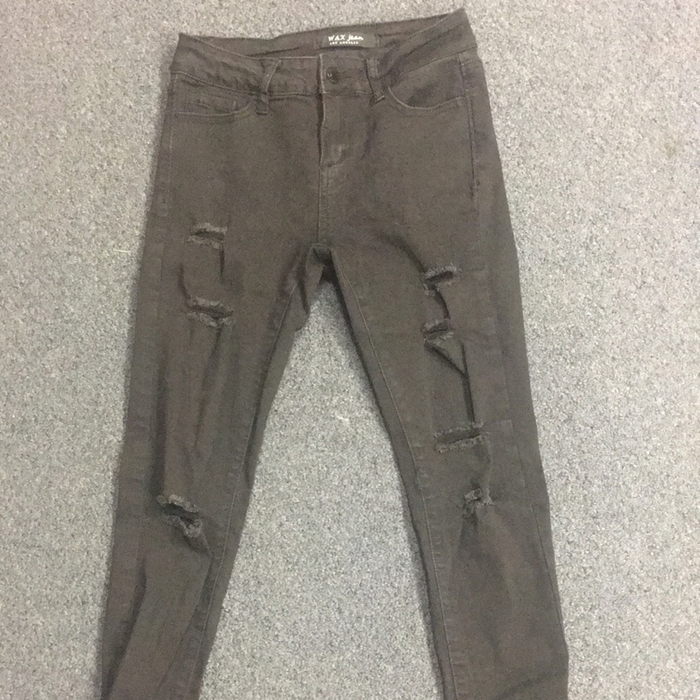 Distressed Black Jeans